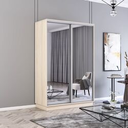 Dulap-cupe Mobildor Fox 2 oglinzi 130x230x60 (Sonoma Oak)