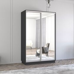 Шкаф-купе Mobildor Fox 2 зеркалa 140x200x60 (Anthracite)