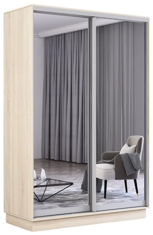 Dulap-cupe Mobildor Fox 2 oglinzi 140x240x60 (Sonoma Oak) - 2