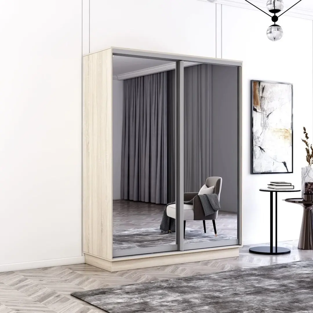 Dulap-cupe Mobildor Fox 2 oglinzi 150x210x60 (Sonoma Oak)