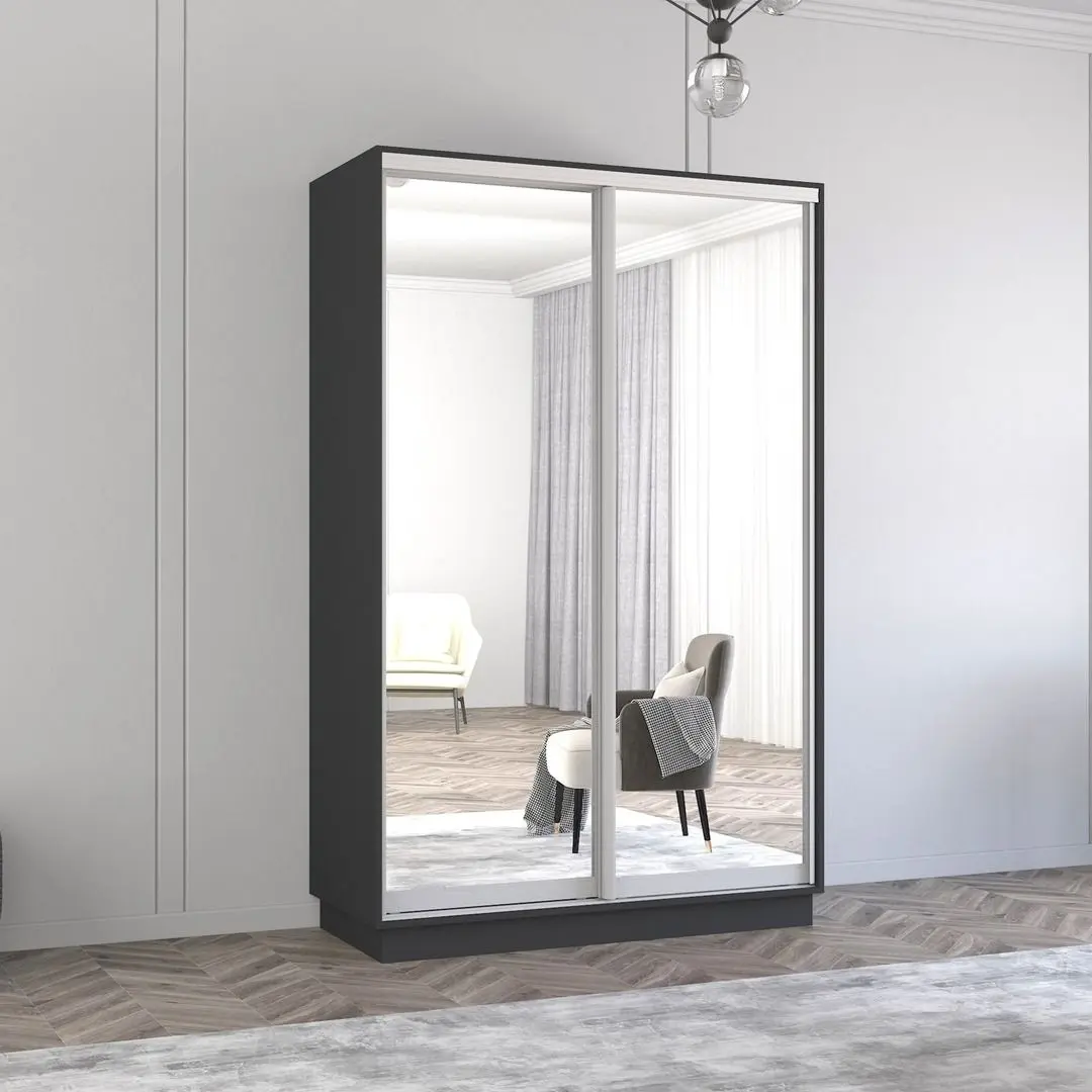 Dulap-cupe Mobildor Fox 2 oglinzi 150x220x60 (Anthracite)