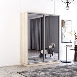 Dulap-cupe Mobildor Fox 2 oglinzi 150x240x60 (Sonoma Oak)