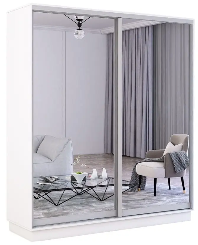 Dulap-cupe Mobildor Fox 2 oglinzi 170x200x60 (White) - 3