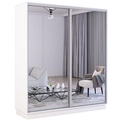 Шкаф-купе Mobildor Fox 2 зеркалa 180x230x60 (White) Thumb