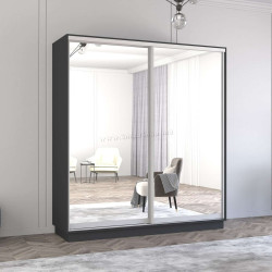 Dulap-cupe Mobildor Fox 2 usi oglinda 200x200x60 (Anthracite)