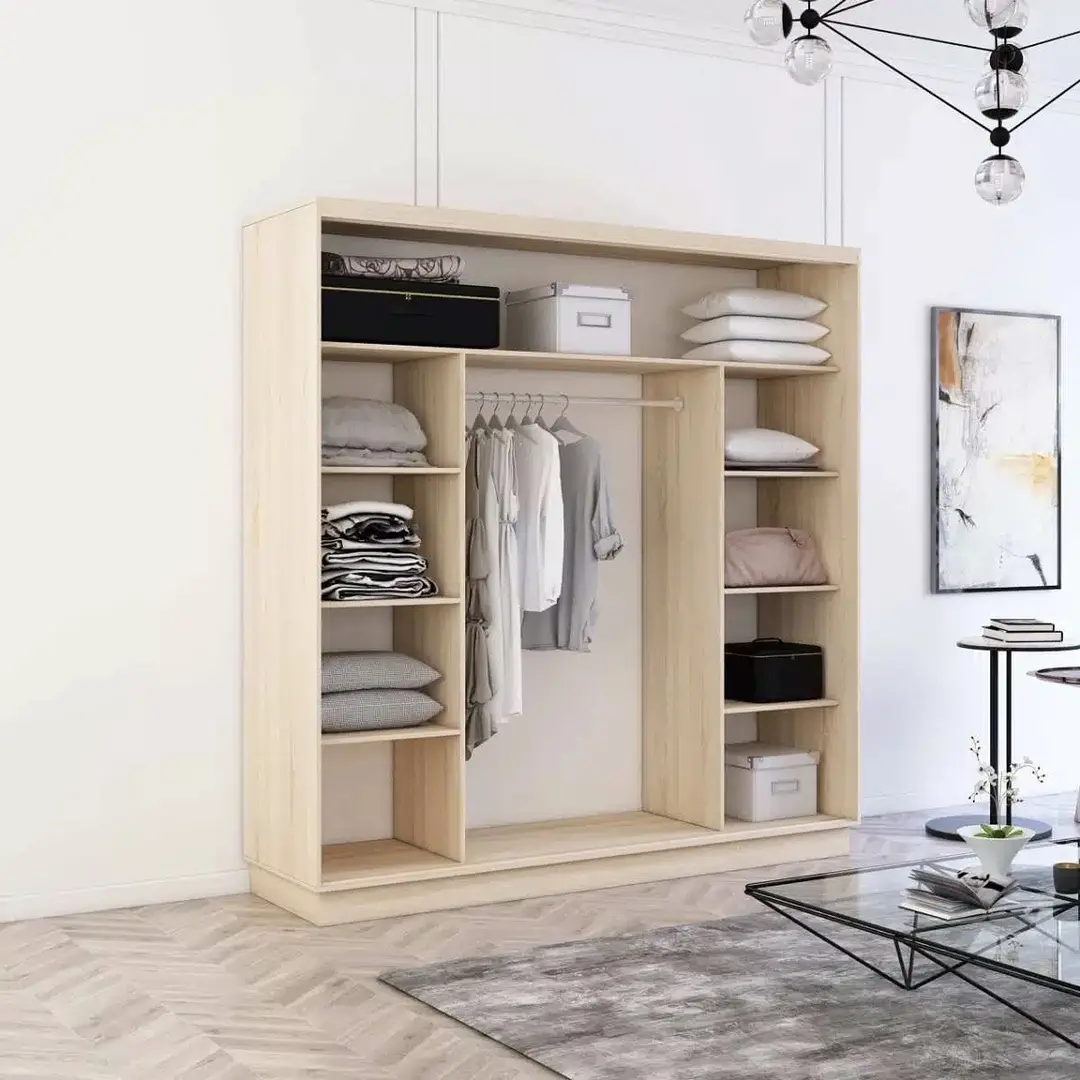 Dulap-cupe Mobildor Fox 2 usi oglinda 210x220x60 (Sonoma Oak) - 3