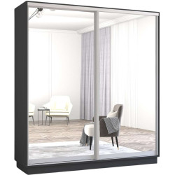 Dulap-cupe Mobildor Fox 2 usi oglinda 220x220x60 (Anthracite) Thumb