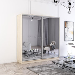 Dulap-cupe Mobildor Fox 2 usi oglinda 230x200x60 (Sonoma Oak)