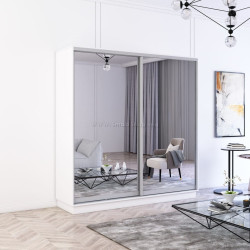 Шкаф-купе Mobildor Fox 2 зеркальные двери 230x210x60 (White)