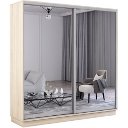 Dulap-cupe Mobildor Fox 2 usi oglinda 230x240x60 (Sonoma Oak) Thumb