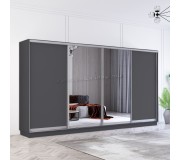 Шкаф-купе Mobildor Fox 2 зеркальные двери 370x220x60 (Anthracite)