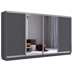 Dulap-cupe Mobildor Fox 2 usi cu oglinda 370x240x60 (Anthracite) Thumb