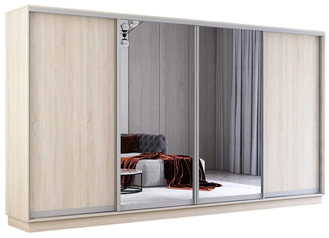 Dulap-cupe Mobildor Fox 2 usi cu oglinda 380x220x60 (Sonoma Oak)