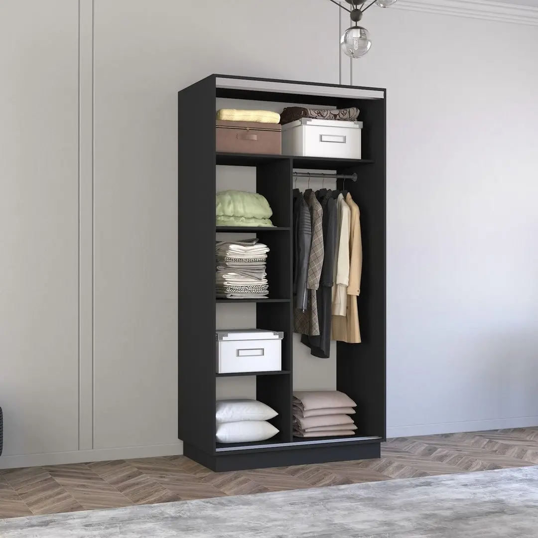 Dulap-cupe Mobildor Fox 2D usi PAL 140x240x60 (Anthracite) - 3