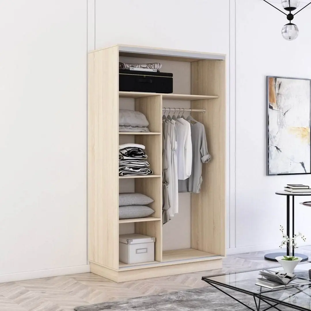 Dulap-cupe Mobildor Fox 2D PAL/elemente din oglinda 100x220x60 (Sonoma Oak) - 2