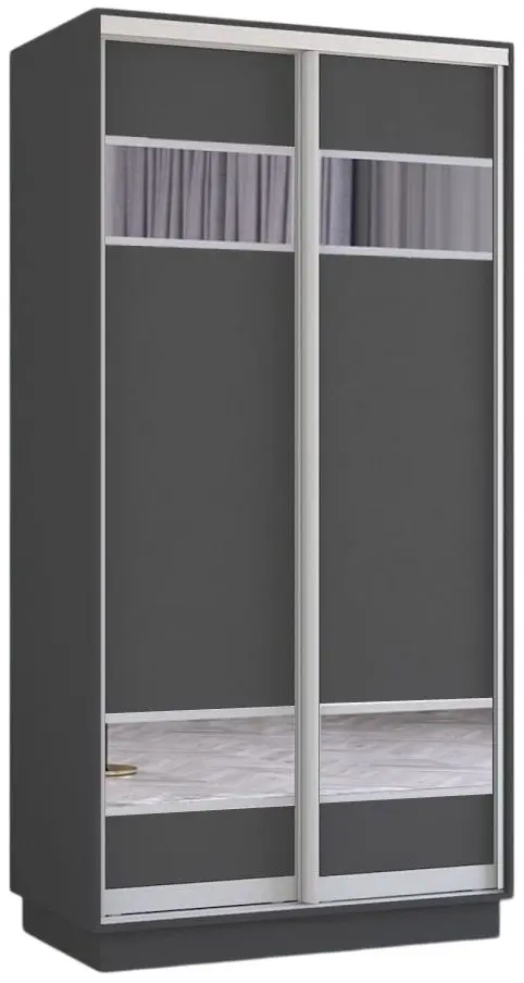 Dulap-cupe Mobildor Fox 2D PAL/elemente din oglinda 120x200x60 (Anthracite)