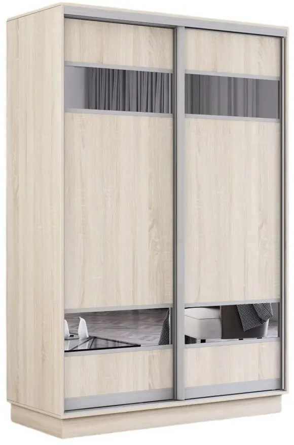 Dulap-cupe Mobildor Fox 2D PAL/elemente din oglinda 140x240x60 (Sonoma Oak) - 2