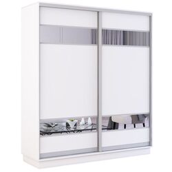 Шкаф-купе Mobildor Fox 2D ДСП/зеркальные элементы 170x210x60 (White) Thumb