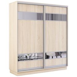 Dulap-cupe Mobildor Fox 2D PAL/elemente din oglinda 180x220x60 (Sonoma Oak) Thumb