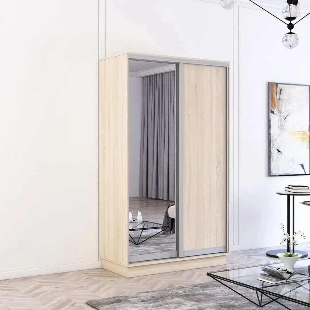 Dulap-cupe Mobildor Fox 2D 1 oglinda/1 PAL 100x210x60 (Sonoma Oak)