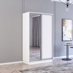 Шкаф-купе Mobildor Fox 2D 1 зеркало/1 ДСП 100x230x60 (White)
