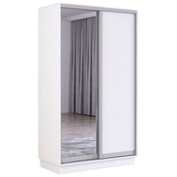 Шкаф-купе Mobildor Fox 2D 1 зеркало/1 ДСП 110x230x60 (White) Thumb