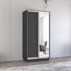 Dulap-cupe Mobildor Fox 2D 1 oglinda/1 PAL 110x240x60 (Anthracite)