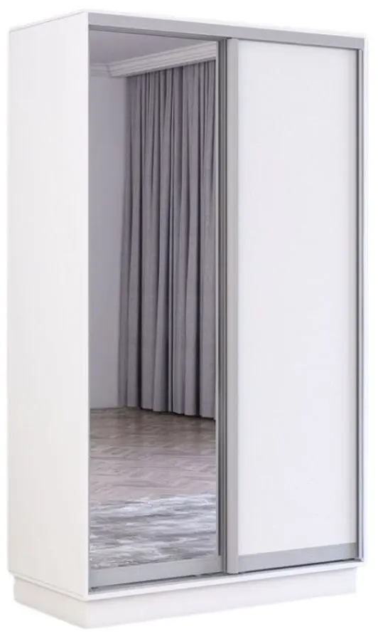 Шкаф-купе Mobildor Fox 2D 1 зеркало/1 ДСП 120x240x60 (White) - 2