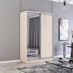 Dulap-cupe Mobildor Fox 2D 1 oglinda/1 PAL 130x210x60 (Sonoma Oak)