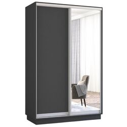 Шкаф-купе Mobildor Fox 2D 1 зеркало/1 ДСП 140x200x60 (Anthracite) Thumb