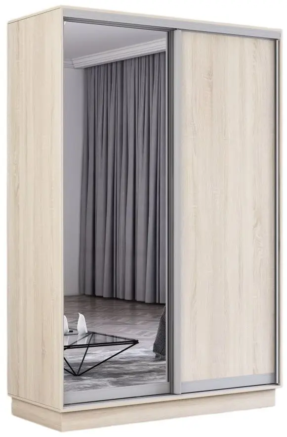 Dulap-cupe Mobildor Fox 2D 1 oglinda/1 PAL 140x220x60 (Sonoma Oak) - 2