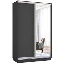 Шкаф-купе Mobildor Fox 2D 1 зеркало/1 ДСП 140x240x60 (Anthracite) Thumb