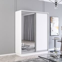 Шкаф-купе Mobildor Fox 2D 1 зеркало/1 ДСП 160x210x60 (White)