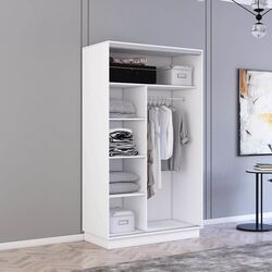 Шкаф-купе Mobildor Fox 2D 1 зеркало/1 ДСП 160x230x60 (White) Thumb