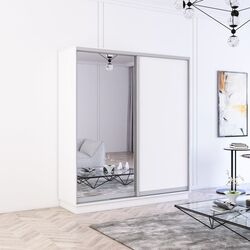 Шкаф-купе Mobildor Fox 2D 1 зеркало/1 ДСП 180x200x60 (White)