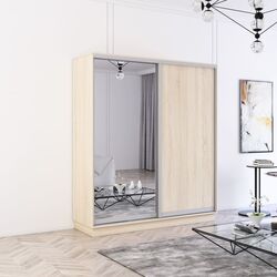 Шкаф-купе Mobildor Fox 2D 1 зеркало/1 ДСП 180x220x60 (Sonoma Oak)