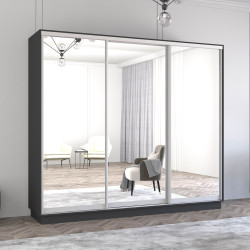 Dulap-cupe Mobildor Fox 3 usi oglinda 240x210x60 (Anthracite)