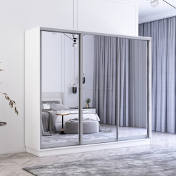 Dulap-cupe Mobildor Fox 3 usi oglinda 270x220x60 (White)