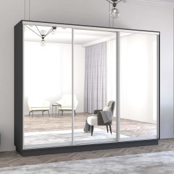 Dulap-cupe Mobildor Fox 3 usi oglinda 310x200x60 (Anthracite)