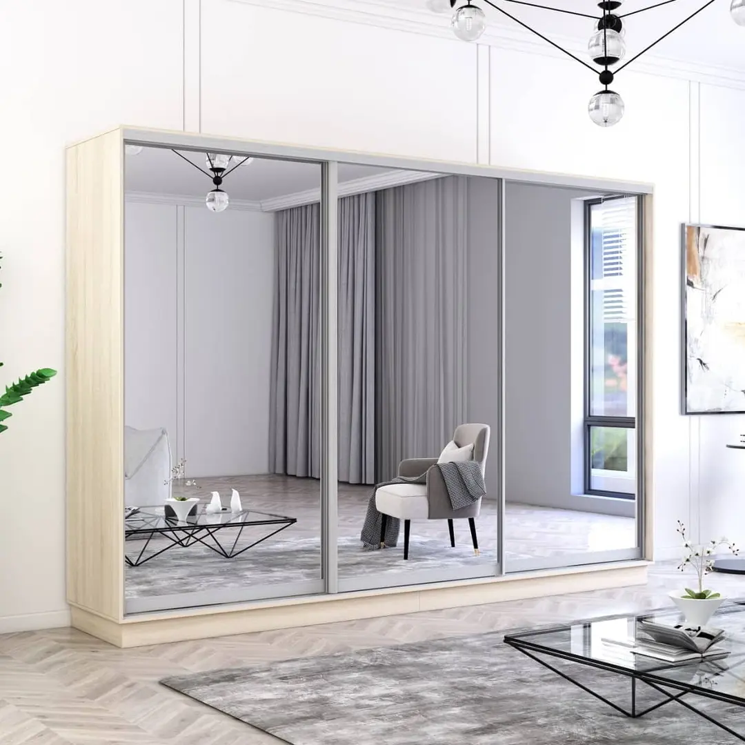 Dulap-cupe Mobildor Fox 3 usi oglinda 310x200x60 (Sonoma Oak)