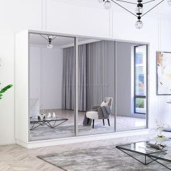 Шкаф-купе Mobildor Fox 3 зеркальные двери 310x200x60 (White)