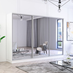 Шкаф-купе Mobildor Fox 3 зеркальные двери 330x220x60 (White)