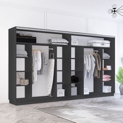 Dulap-cupe Mobildor Fox 4 usi 370x230x60 (Anthracite) Thumb