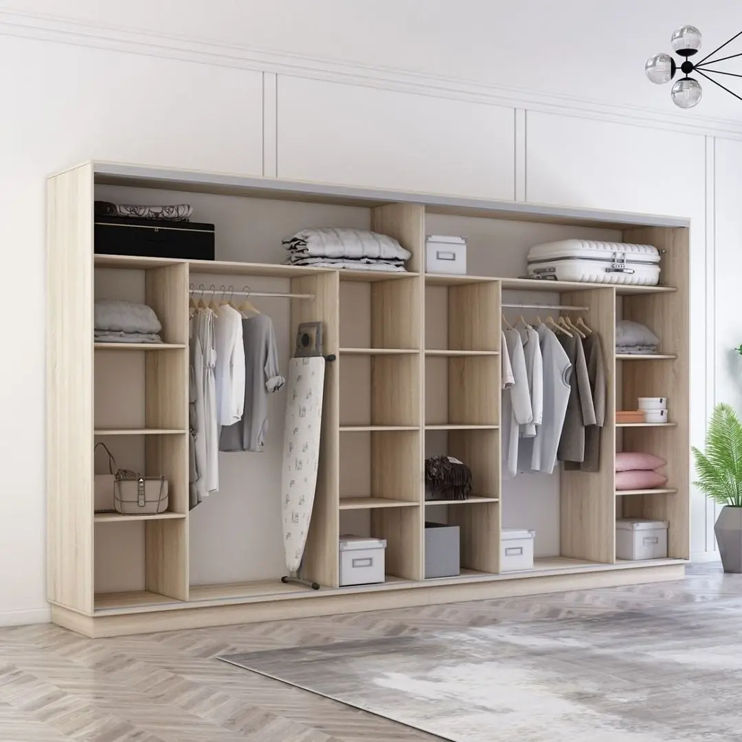 Dulap-cupe Mobildor Fox 4 usi cu oglinda 390x230x60 (Sonoma Oak)