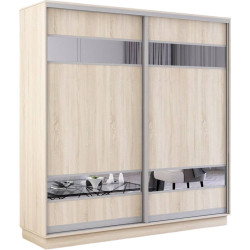 Dulap-cupe Mobildor Fox cu elemente din oglinda 210x240x60 (Sonoma Oak) Thumb