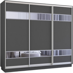 Dulap-cupe Mobildor Fox cu elemente din oglinda 250x210x60 (Anthracite) Thumb
