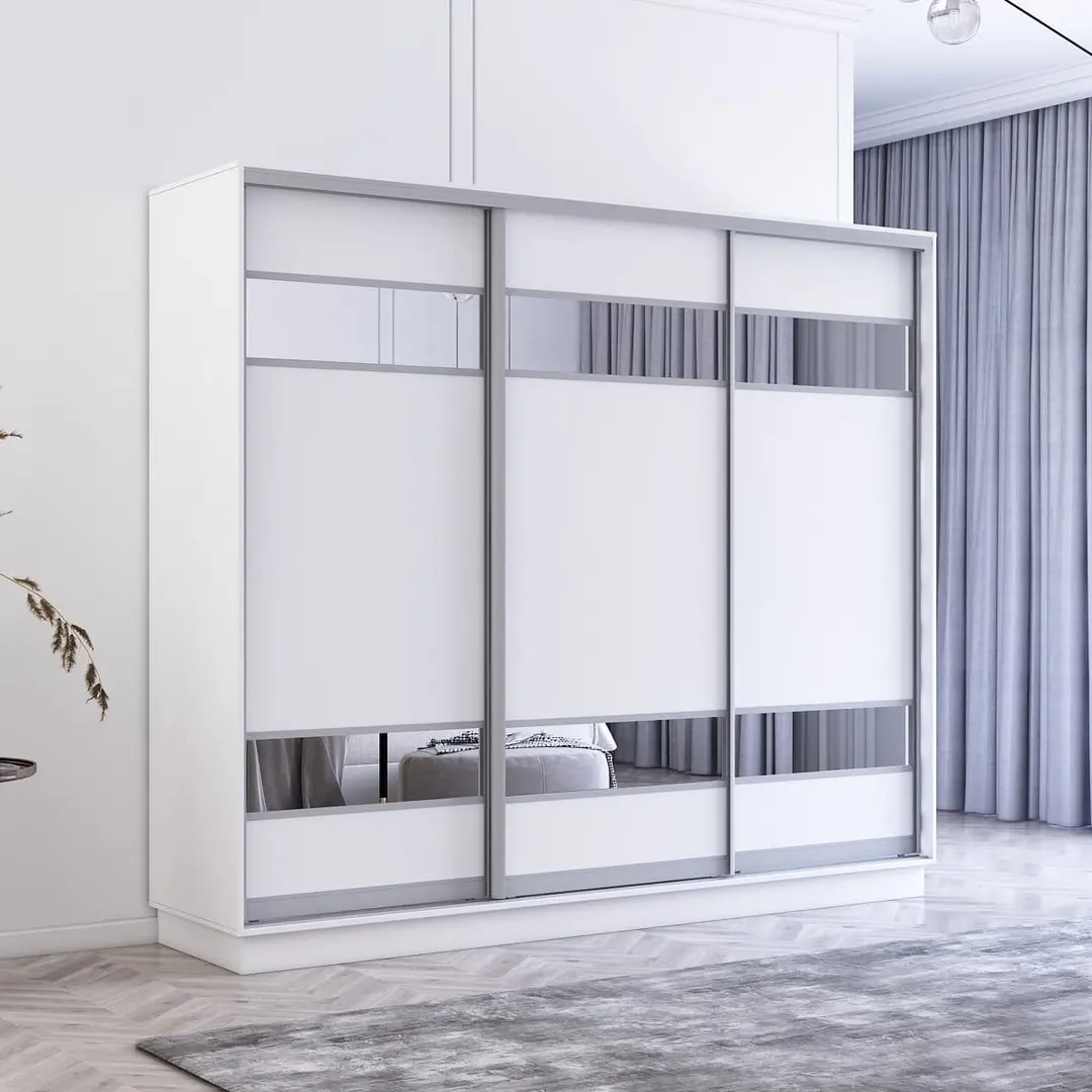 Шкаф-купе Mobildor Fox с зеркальными элементами 250x210x60 (White)