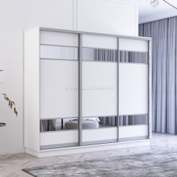 Шкаф-купе Mobildor Fox с зеркальными элементами 260x220x60 (White)