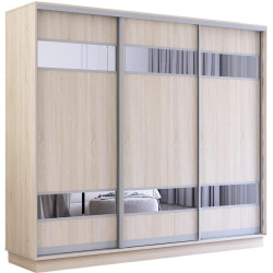 Dulap-cupe Mobildor Fox cu elemente din oglinda 260x240x60 (Sonoma Oak) Thumb