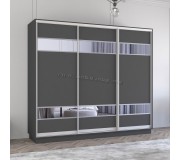 Dulap-cupe Mobildor Fox cu elemente din oglinda 290x200x60 (Anthracite)